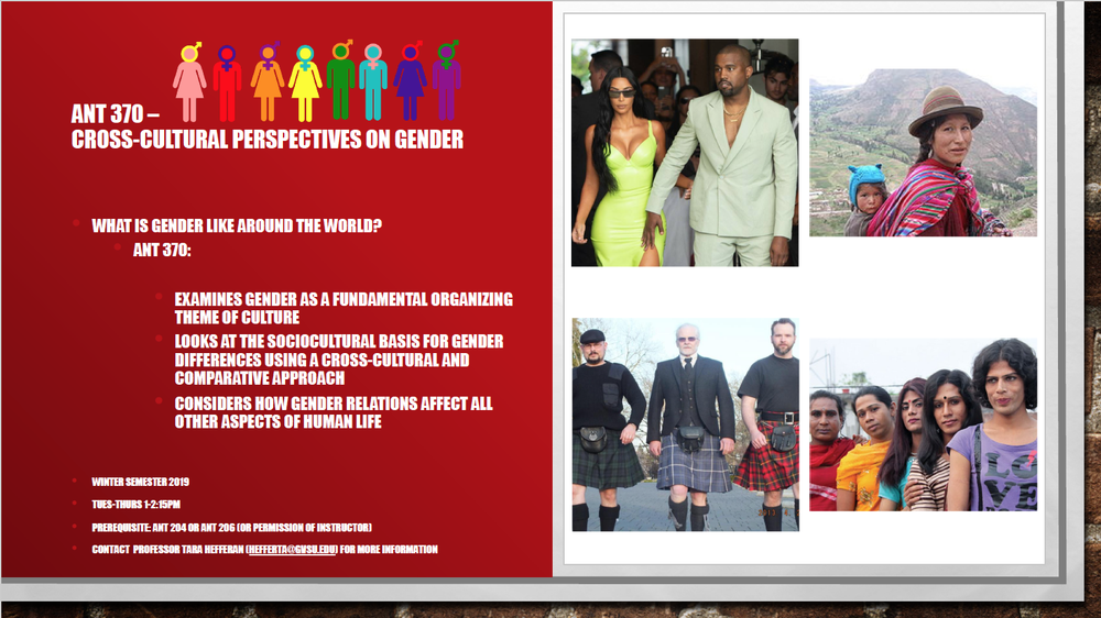 Course announcement - Cross-Cultural Perspectives on Gender
